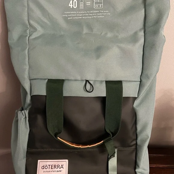 doTERRA Green & Black Roll-Top Backpack - Picture 9 of 10